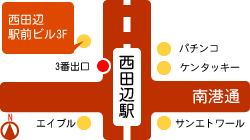 ほぐし工房楽の地図